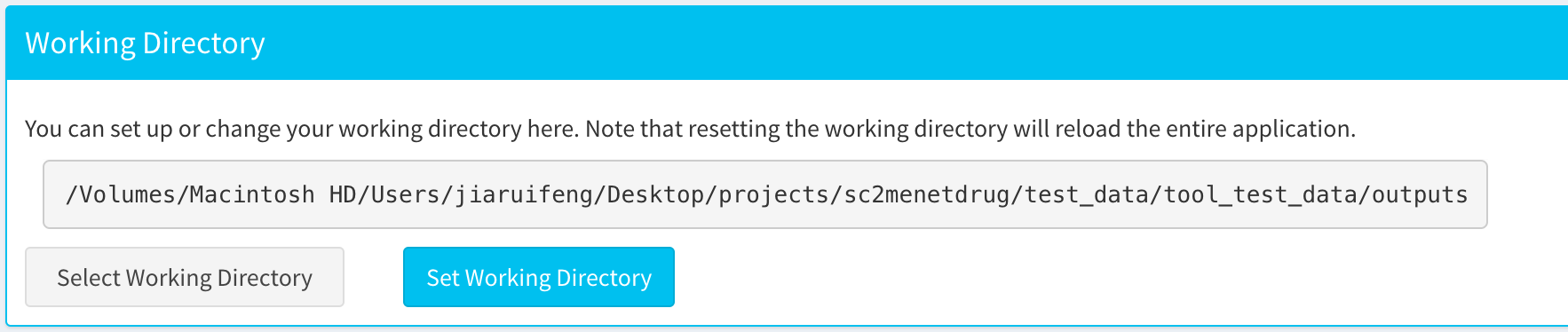 Working directory